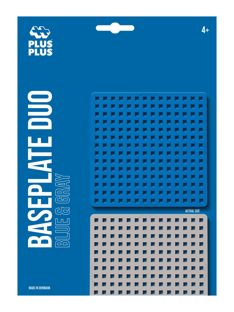Plus-Plus Baseplates - Blue & Gray - 2 pcs