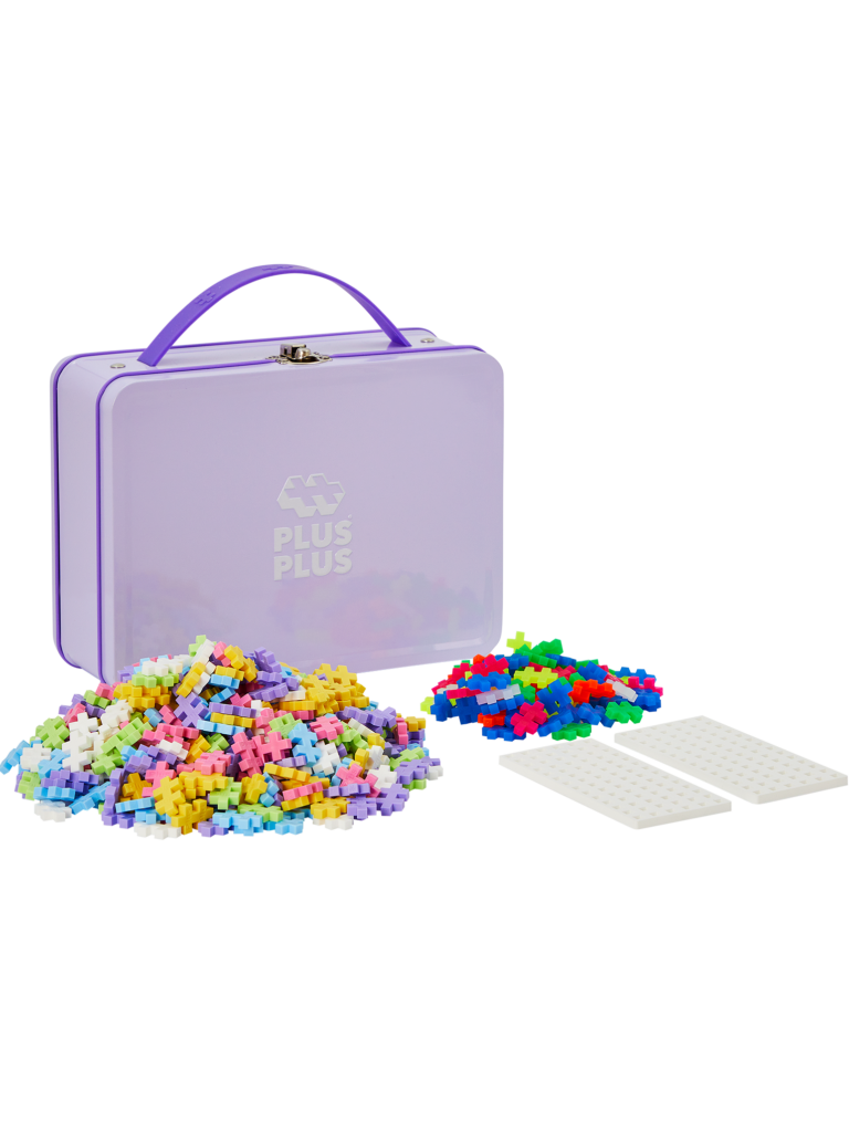 Purple Metal Suitcase with Pastel & Neon Color Mix - 600 pcs