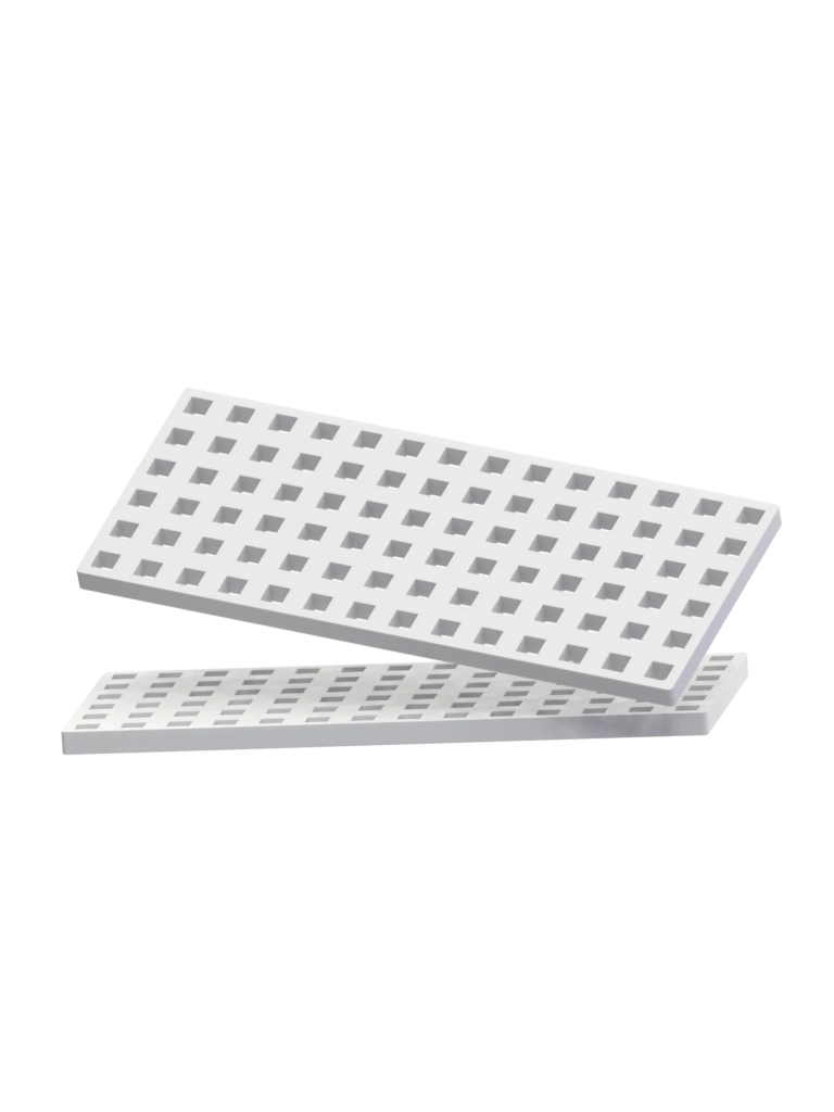 2 pcs Rectangular Baseplates - White