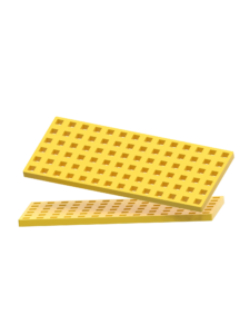 2 pcs Rectangular Baseplates - Yellow