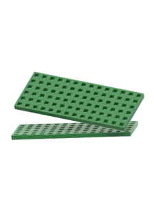 2 pcs Rectangular Baseplates - Green