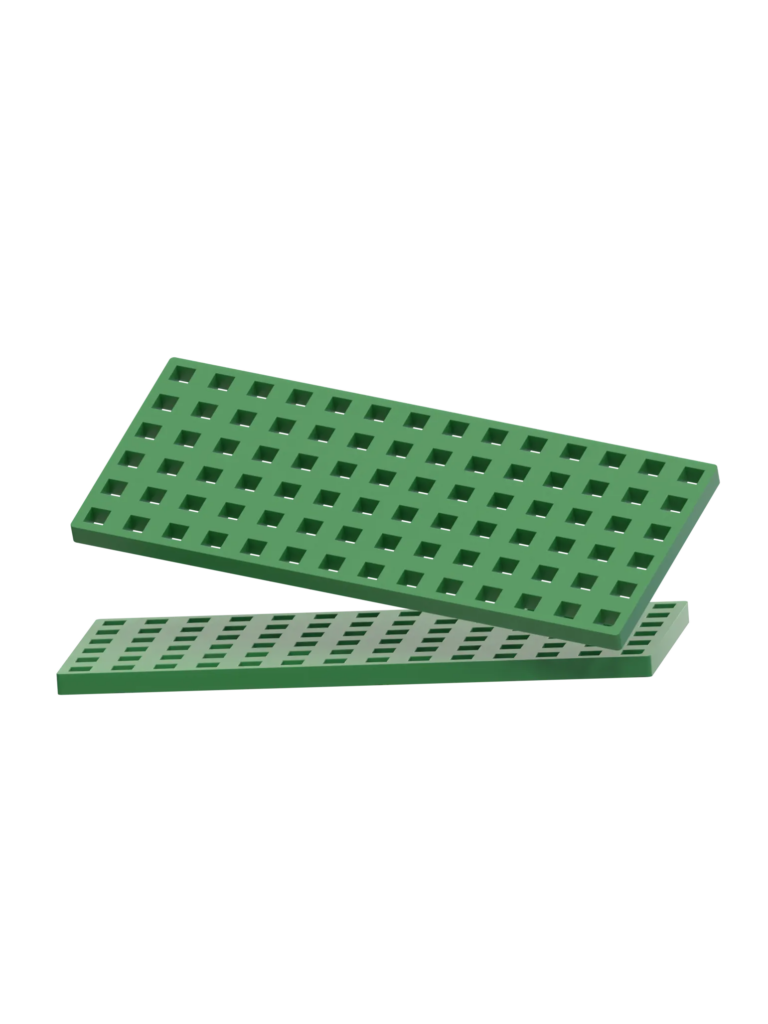 2 pcs Rectangular Baseplates - Green