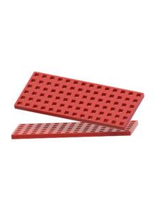 2 pcs Rectangular Baseplates - Red