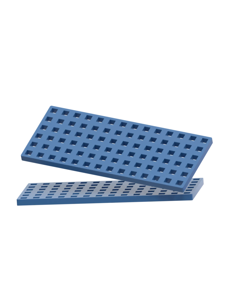 2 pcs Rectangular Baseplates - Blue