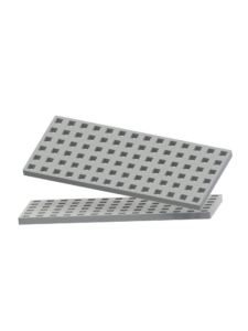 2 pcs Rectangular Baseplates - Gray