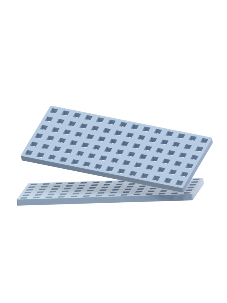 2 pcs Rectangular Baseplates - Pastel Blue