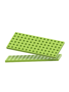 2 pcs Rectangular Baseplates - Lime Green